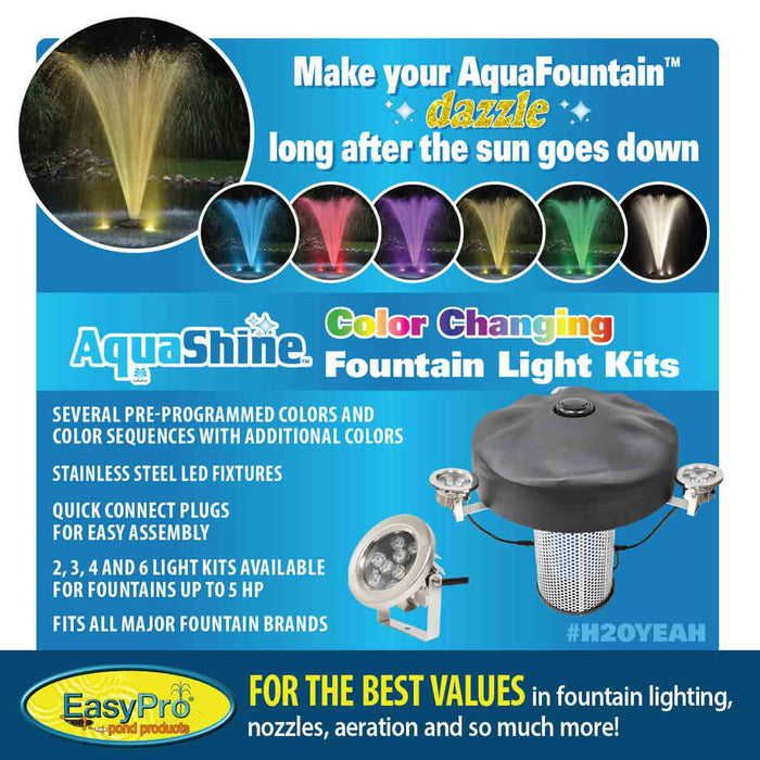 EasyPro Aqua Fountain AF1002 1 HP Floating Fountain - 230V - at Paragon Ponds