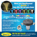 EasyPro Aqua Fountain 1/2 HP Floating Fountain - 115V - AquaShine Add-On Stainless Steel LED Light Kit