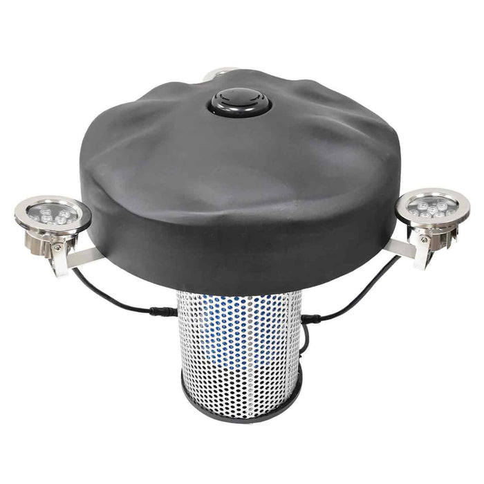 EasyPro Aquashine Color-Changing Stainless Steel LED Fountain Lighting Kit - Shown on Fountain