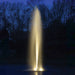 EasyPro AquaShine Stainless Steel Warm White Fountain Light Kit Shown at Dusk at Paragon Ponds