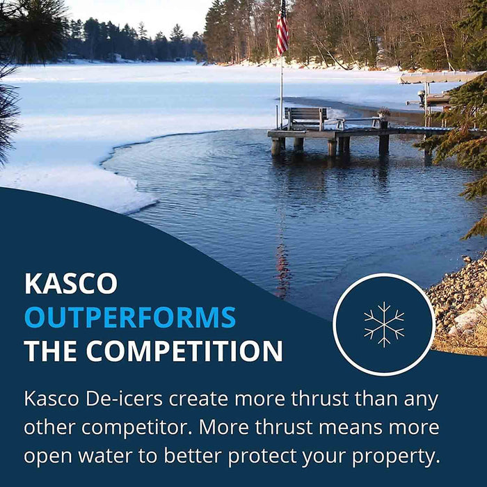 Kasco Marine 2400D 1/2 HP 120V De-Icer  for Clearing Ice in Lakes and Ponds at Paragon Ponds