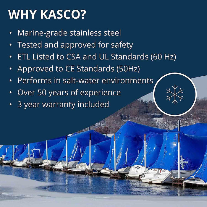 Kasco Marine 2400D 1/2 HP 120V De-Icer  for Clearing Ice in Lakes and Ponds at Paragon Ponds