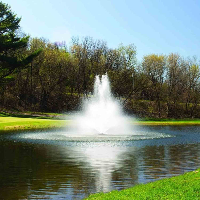 Kasco Marine 3.1JF 3 HP Floating Fountain with 5 Spray Patterns - 208-240V Single Phase Balsam Spray Pattern at Paragon Ponds