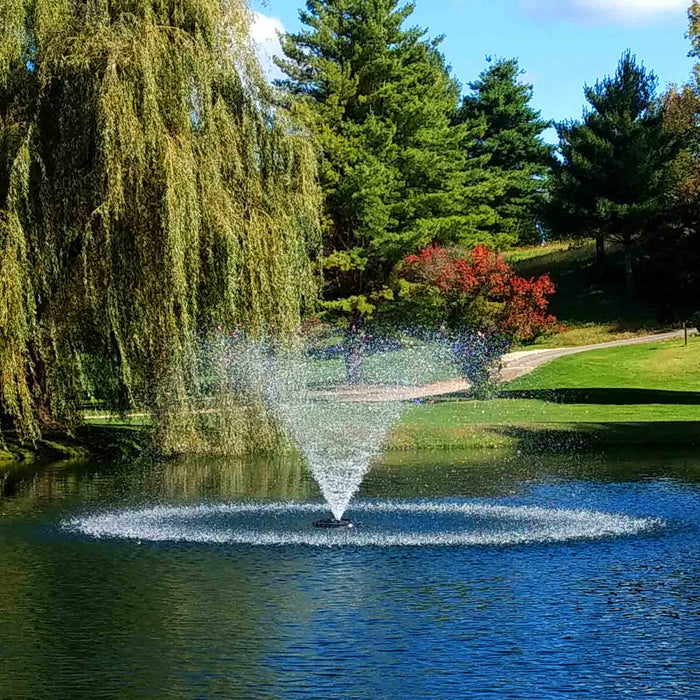 Kasco Marine 4400HJF 1 HP Floating Fountain with 5 Spray Patterns - 208-240V Single Phase - Willow Spray Pattern at Paragon Ponds