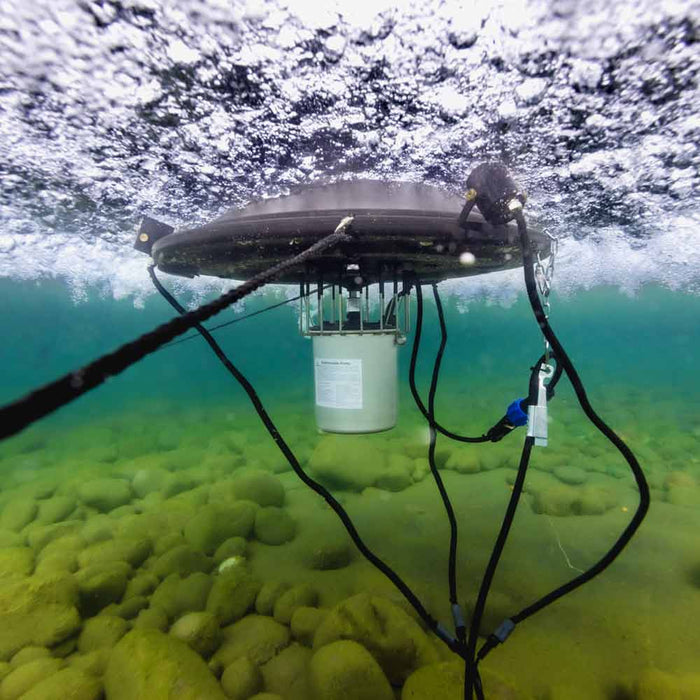 Kasco Marine Surface 1/2 HP 2400AF 120V Aerator for Lakes and Ponds Underwater View at Paragon Ponds