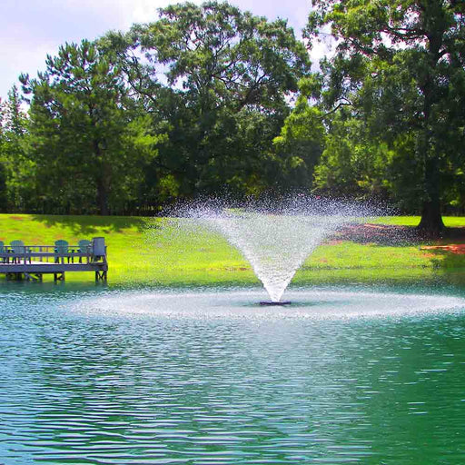 Kasco Marine 1/2 HP Aerating 2400 VFX Series 120V Fountain in Park Pond at Paragon Ponds