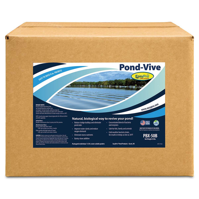 Pond-Vive Bacteria PBX-50B 100 CT, 8 oz Water Soluble Packs | Paragon Ponds