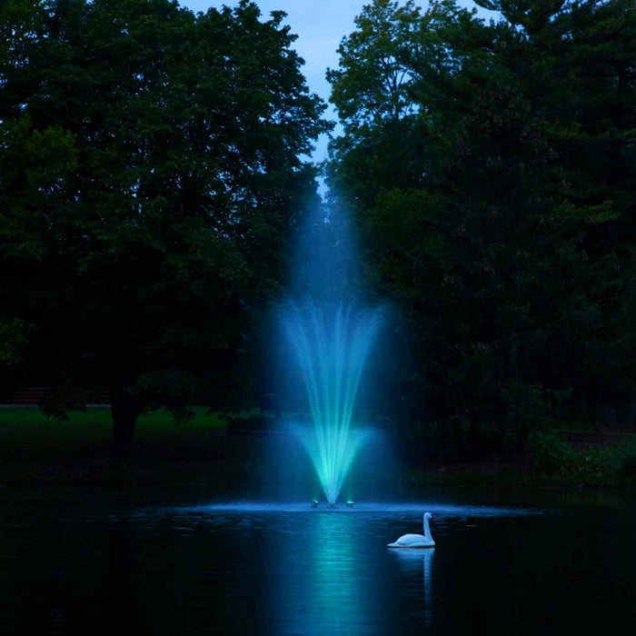 Scott Aerator Amherst Fountain 1.5 HP 230V Night Blue RGB LED at Paragon Ponds