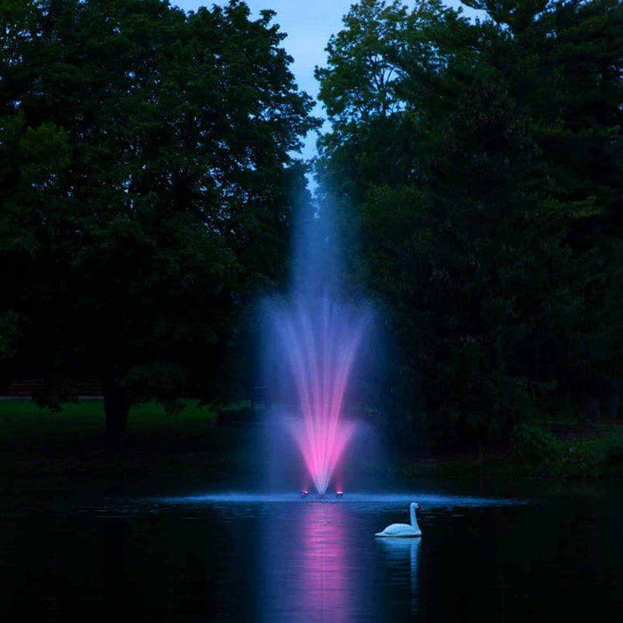 Scott Aerator Amherst Fountain 1.5 HP 230V Night Pink RGB LED at Paragon Ponds