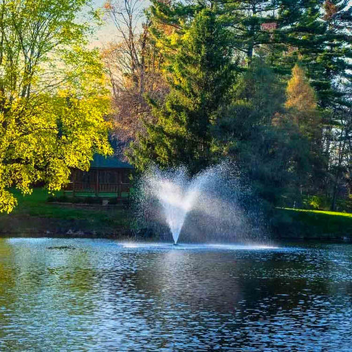 Scott Aerator Great Lakes 1 HP Fountain 230V with Millbrook Nozzle at Paragon Ponds